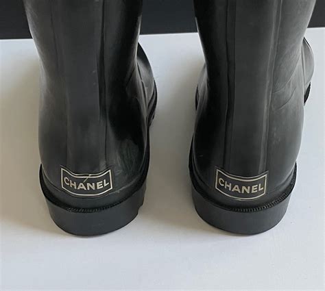 chanel caoutchouc boots|chanel wellington boots.